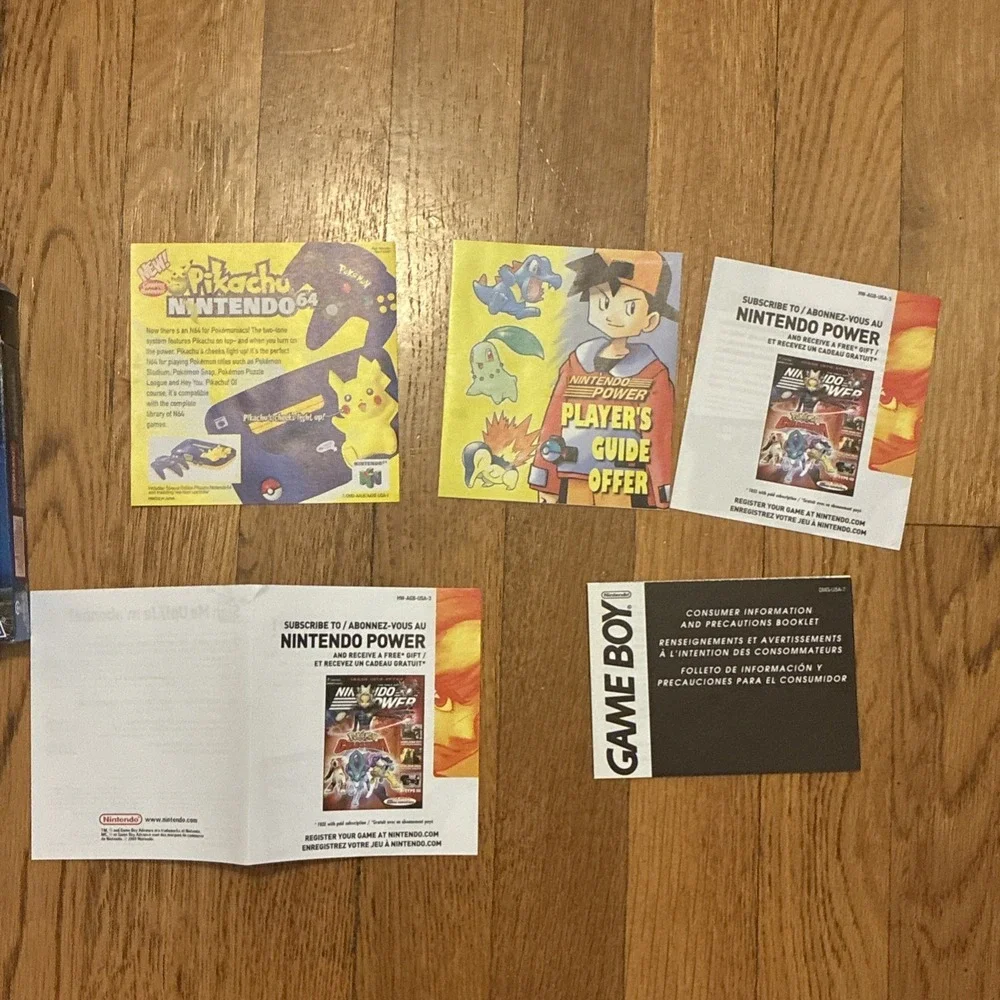 Pokemon Gameboy DMG Insert Pikachu Nintendo 64 N64 System Console Paper Lot !!!!